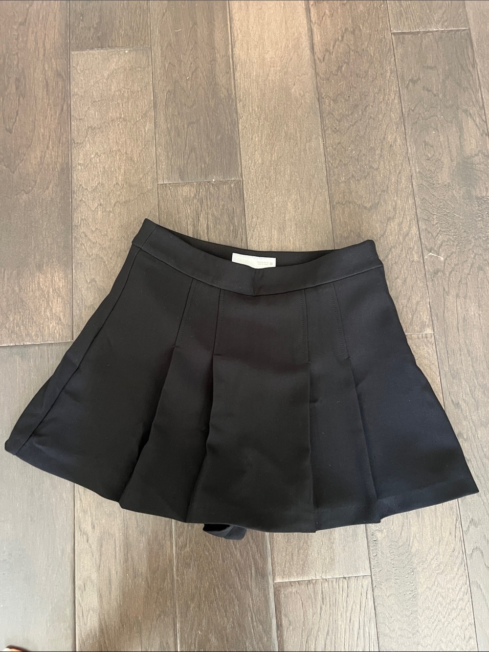 Zara Black Pleated Mini Skort